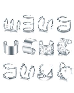 Fashion C-shaped Letter No Pierced Ear Clip Set