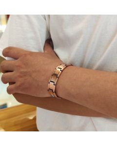 Simple Mountain Beads Double Row Bottom Hole Magnet Bracelet