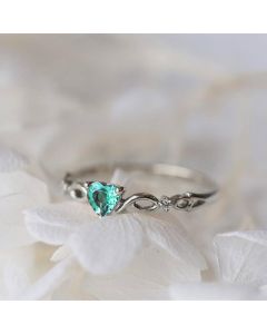 Love Heart-shaped Zircon Diamond-set White K Fashion Jewelry