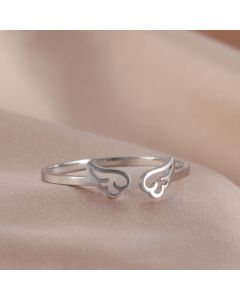 Women's Stainless Steel Angel Wing Ring