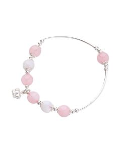 Natural Madagascar Crystal Bracelet Female Strokes Peach Blossom Transfer Blue Moonstone Bracelet