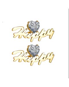 Simple And Fashionable English Name Letter Stud Earrings