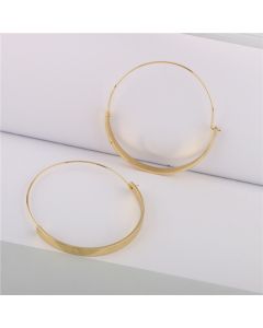 Large Round Circle Ear Earring Metal Copper Earring