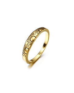 European and American 14K Gold Engagement Ring