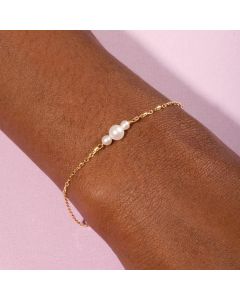 S925 Sterling Silver Temperamental Vintage Pearl Bracelet