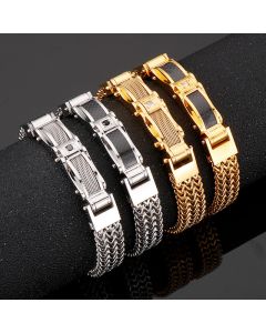 Fashion Creative New Gold Stainless Steel Men's Bracelet