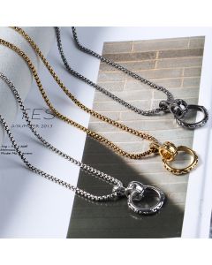 Long Letter Pendant Necklace Sweater Chain