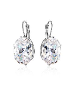 Female Angry Micro-Inlaid Square Diamond Stud Earrings Wild Ear Buckle Earrings