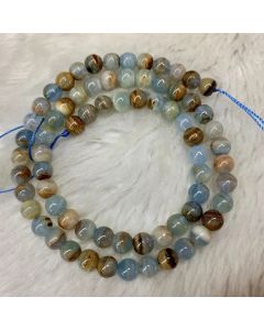 Simple Blue Natural Calcite Bead Bracelet