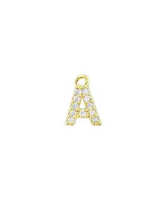 26 Mini English Small Letter Pendants 18K Real Gold Micro-inlaid Copper Jewelry DIY Jewelry Accessories