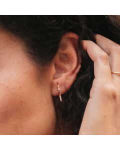 S925 Sterling Silver Single Row Diamond Stud Earrings
