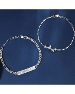 Personalized Bird Diamond Couples Bracelet