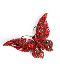 Crystal Big Butterfly Brooch Fashion Animal Insect Lady