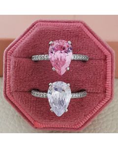 New High-grade 3A Zircon Inlaid Full Diamond Engagement Female Ring