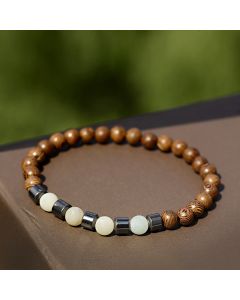 Same Style Personalized Cross Wood Grain Wooden Bead Bracelet