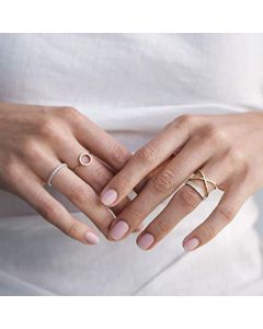 Fashion Simple Women's Geometric Diamond Ring