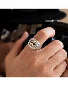 S925 Silver Skull Ring punk rock man ring
