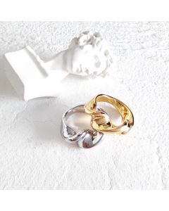 Fold Ring Female European And American Ins Cold Wind Simple Exaggerated Ring