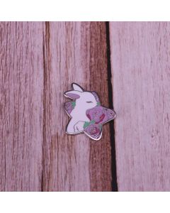 Beautiful Flower Rabbit Brooch Cute Animal Badge
