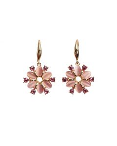 Personalized Retro Earrings With Diamonds And Gold-plated Jewelry