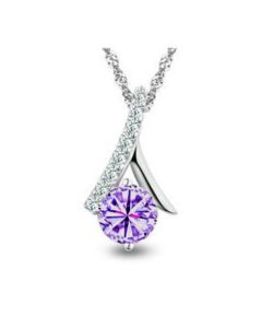 Sweet pendant zircon copper necklace