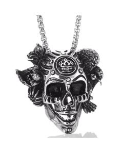 Vintage Titanium Steel Crown Skull Pendant
