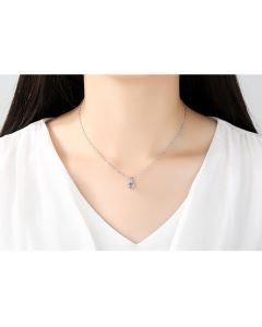 Silver Pendant Necklace Arrow Zircon Fashion Simple Ladies Jewelry