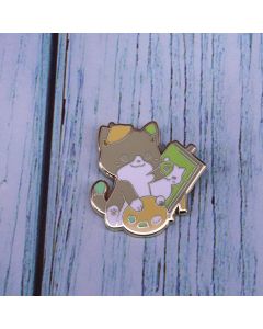 Cute Artist Cat Brooch Painter Palette