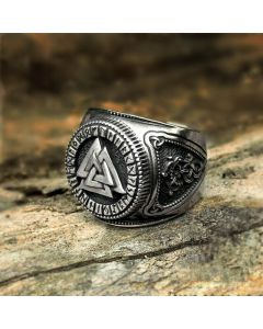 European and American symbol Viking Odin alloy ring