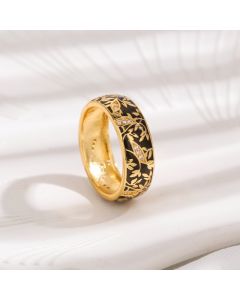 Oil Ring Simple Pattern Couple's Ring