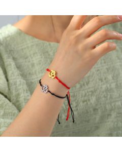 Titanium Steel Gold Indian Yoga Symbol Bracelet