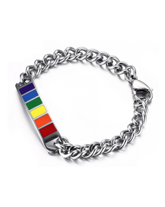 Colored men and women stainless steel bracelet