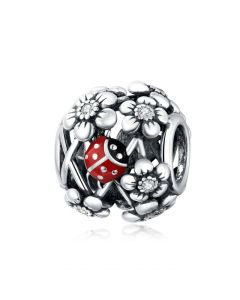 Garden Fairy S925 Silver Beads Fashion Seven Star Ladybug Bracelet Beaded