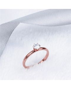 Arrow Solitaire Diamond Titanium Steel Ring