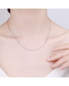 Sterling Silver Zircon Clavicle Chain Women