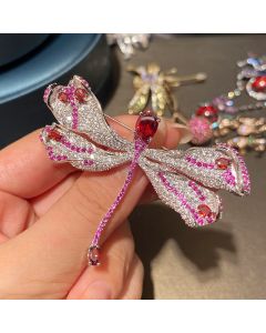 Freshwater Pearl Faux Enamel Painted Butterfly Brooch