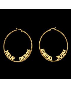 Stainless steel letter earrings custom English name earrings