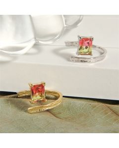 Small Design Sense Irregular Surface Micro-inlaid Two-color Stone