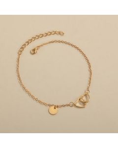 European And American Simple Copper Parts Love Anklet For Women