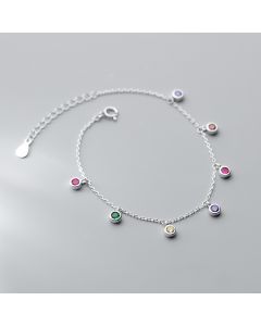 Simple Geometric Round Ornamental Stone Tassel Elegant Graceful Hand Jewelry