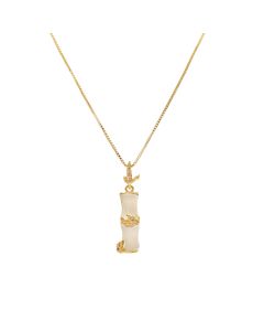 Design Sense Bamboo Pendant Titanium Steel Necklace