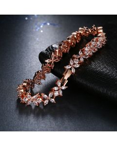 Zircon Electroplated Real Gold Imitation Allergy Bracelet