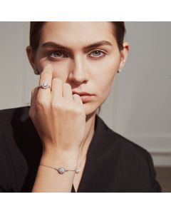 Small  One-carat Moissan Diamond Bracelet