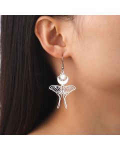 Moon Sun Butterfly Pendant Earrings For Women