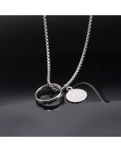 Trendy Male Street Hip-hop Male And Female Ring Couple Pendant