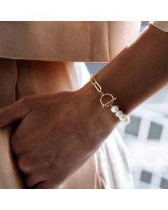 European And American Fashion Stainless Steel Return Chain OT Buckle Stitching Bracelet
