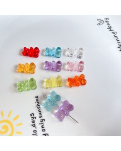 Acrylic Resin Transparent Color Bear Beaded DIY Jewelry Accessories