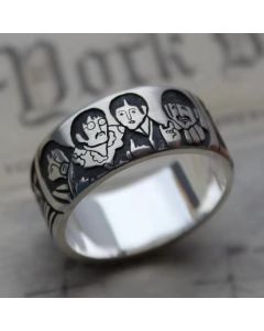 New Retro Fashion Alien Band Spaceship Ring