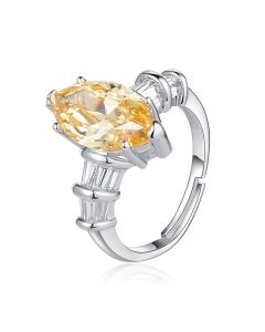 Citrine Female Color Gemstone Live Ring