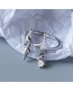 Design Niche Four-pointed Star Diamond Ring